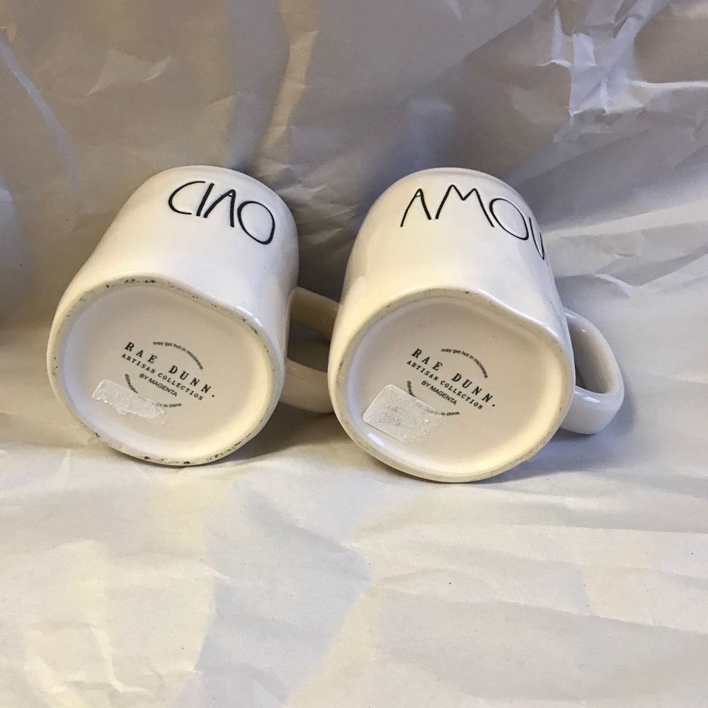Rae Dunn LL Ciao Amour 2 Mugs Set - Picture 3 of 3